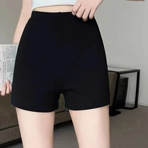 高腰弹力短裤可外穿可内搭纯色显瘦运动热裤瑜伽短裤30318