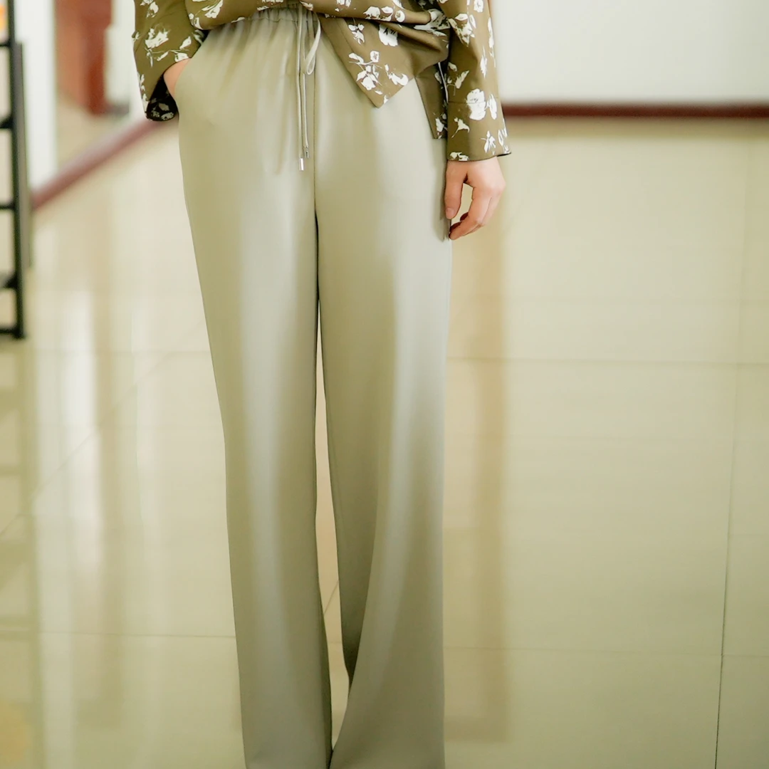 长裤女梦里人简约百搭时尚长裤2020-4010