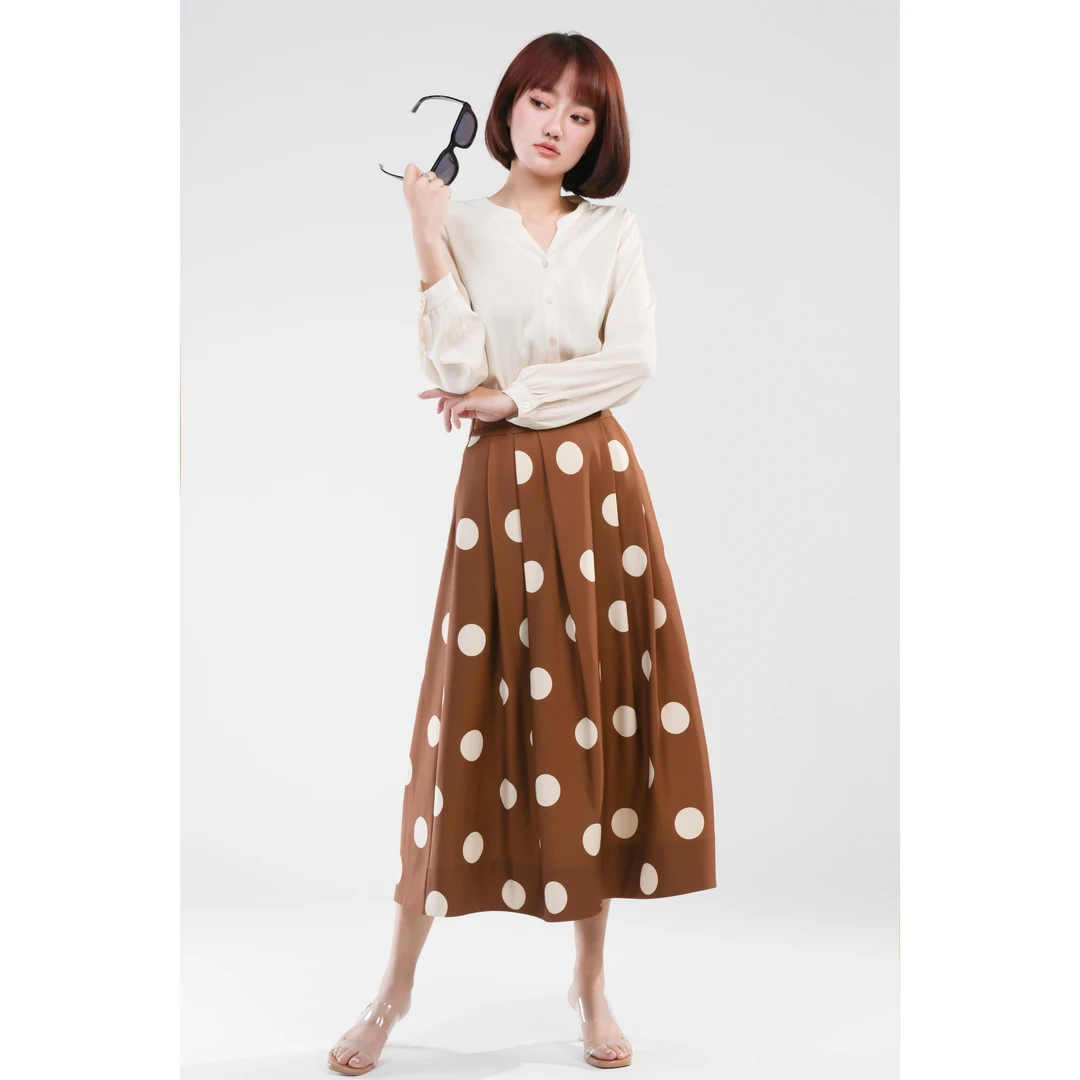 长袖衬衫女梦里人法式甜美时尚气质泡泡袖上衣洋气百搭4784-2259