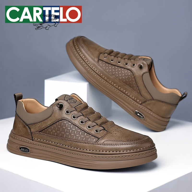 卡帝乐鳄鱼春季新款男鞋商务鞋百搭软底防滑时尚低帮商务休闲皮鞋