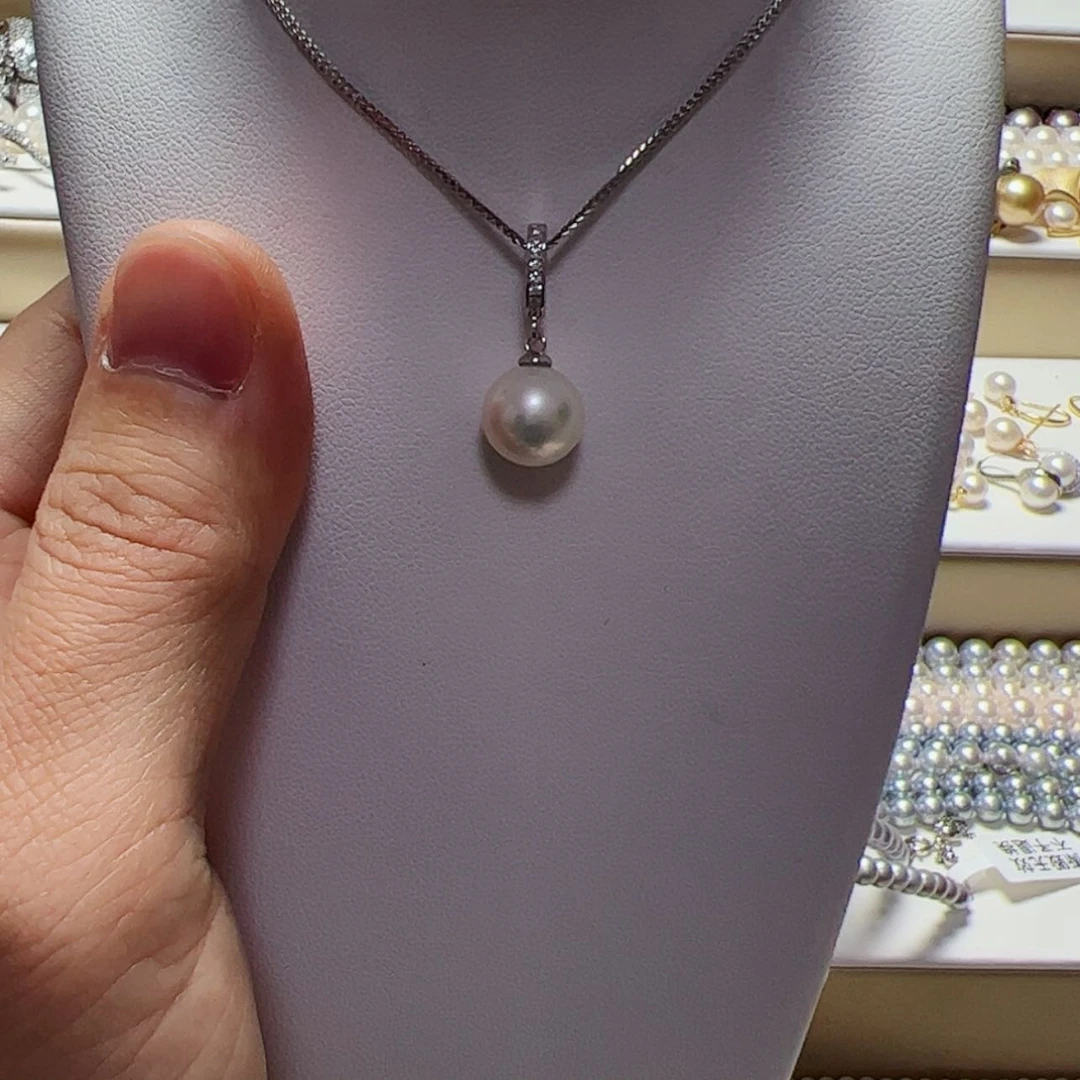 【闪购商品】淡水珍珠吊坠(赠链)银S925镶嵌周*吖