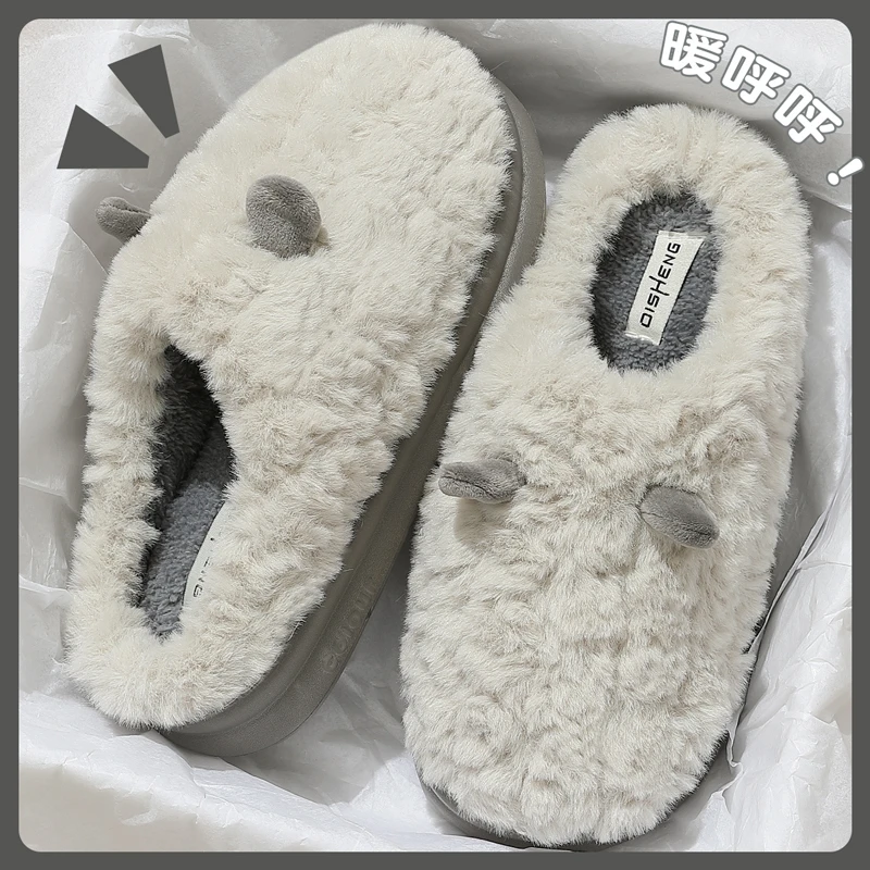 棉拖鞋男士冬季2025新款家居室内保暖加绒加厚底防臭棉拖男款冬天