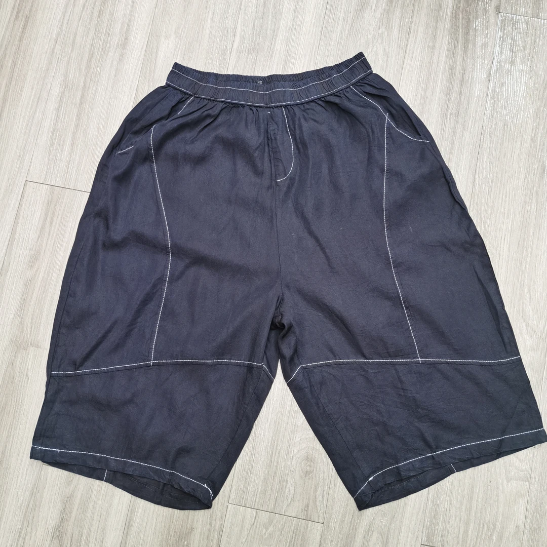 【3091】纯色不规则踩线休闲裤女