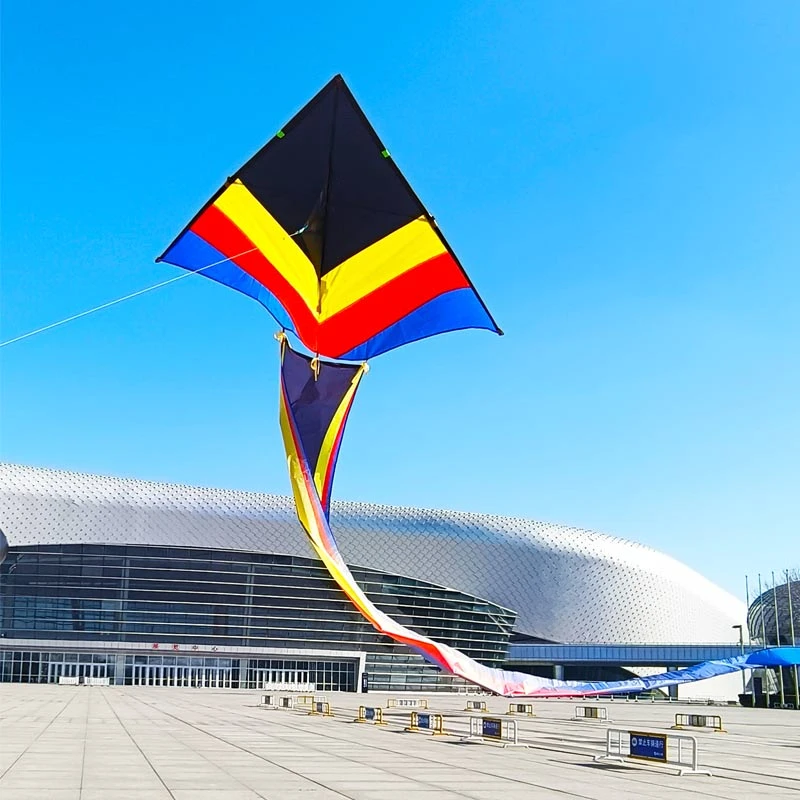 品牌冲天追锥风筝伞布拼接抗大风三角长尾成人专用2024新款新品