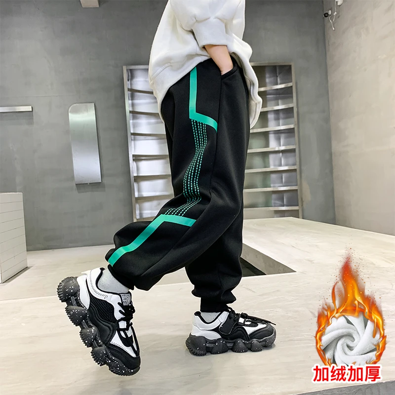 2023儿童中大童时尚设计师款冬款加绒裤子YG08