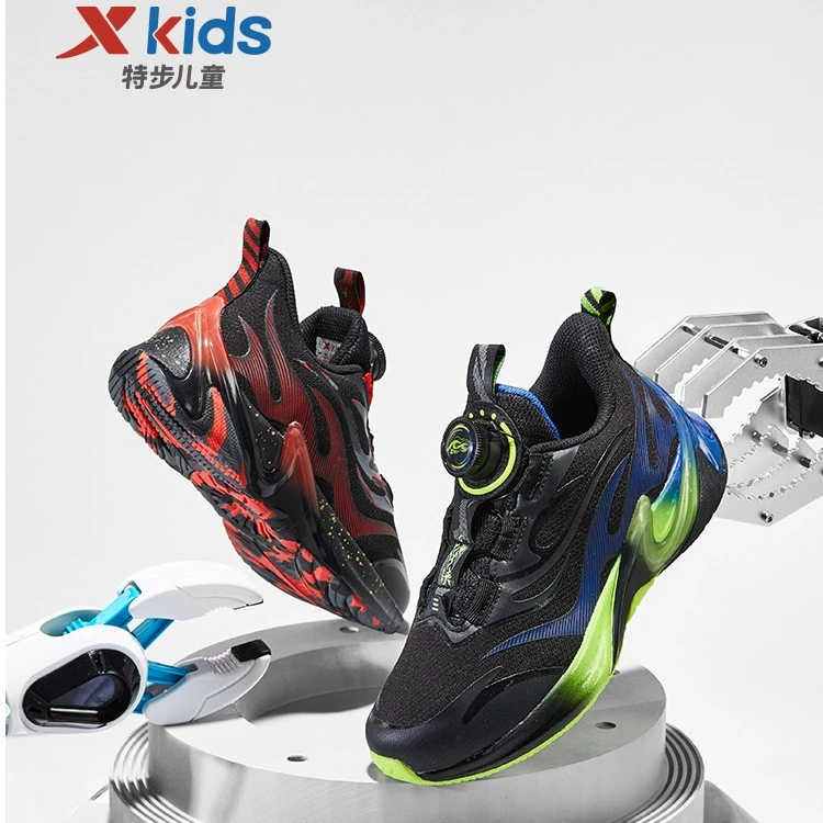 特步儿童烽火侠-火鞋中大童飞弹科技稳定防滑跑鞋678415119671