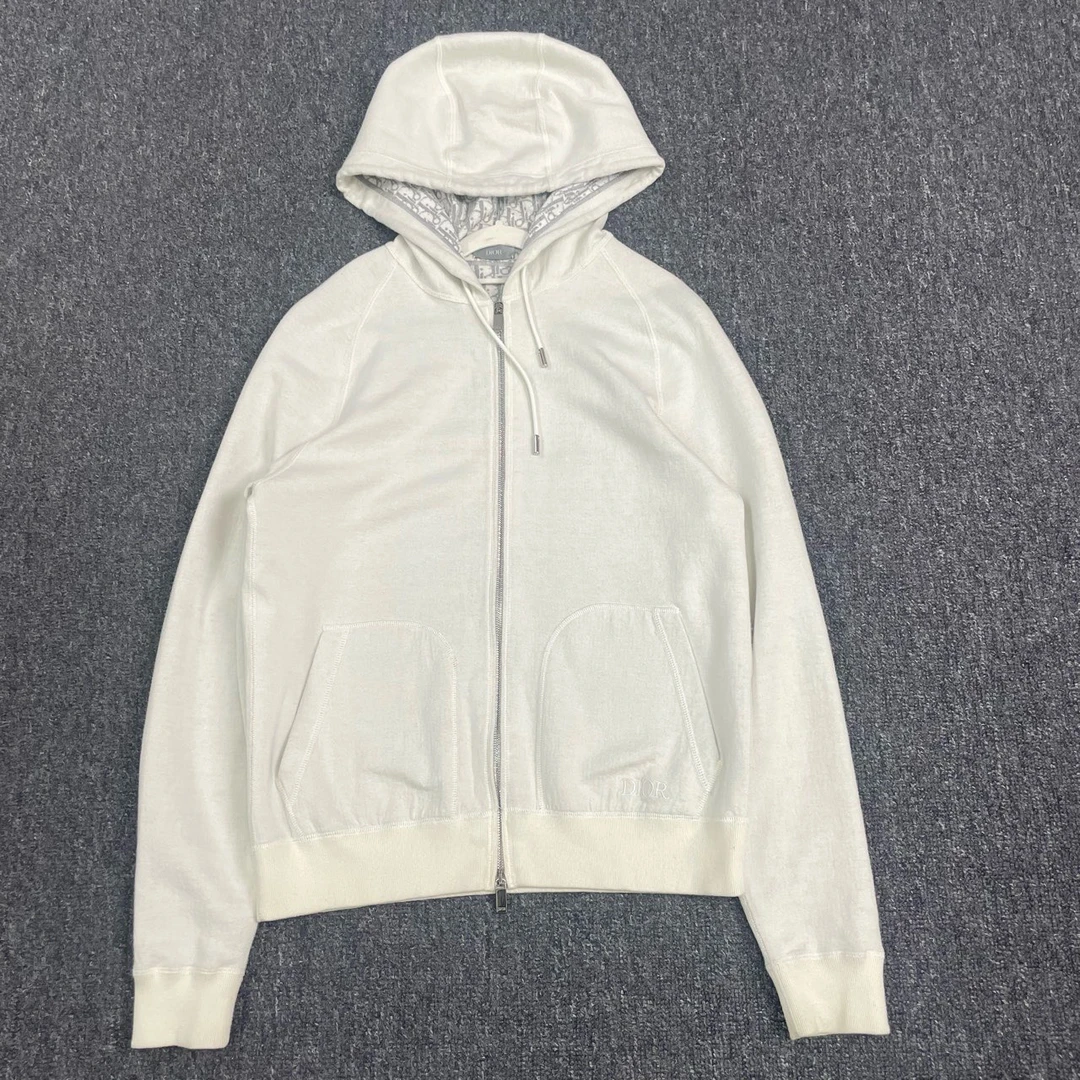 Dior/迪奥 卫衣白色内里满印logo字母 M码 /99新/SL000565