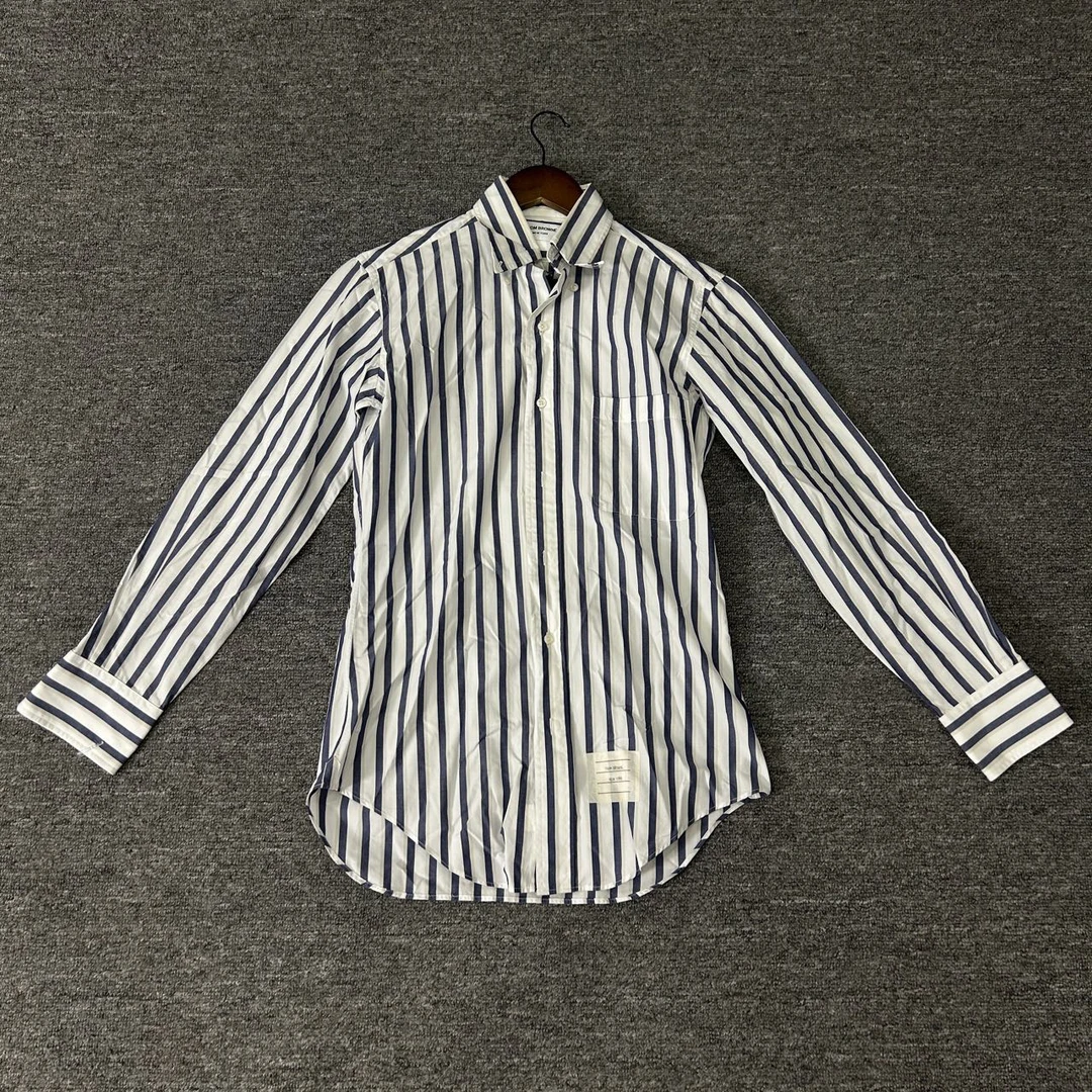 汤姆布朗/Thom Browne 黑白条纹衬衫 /0码/99新/0000801