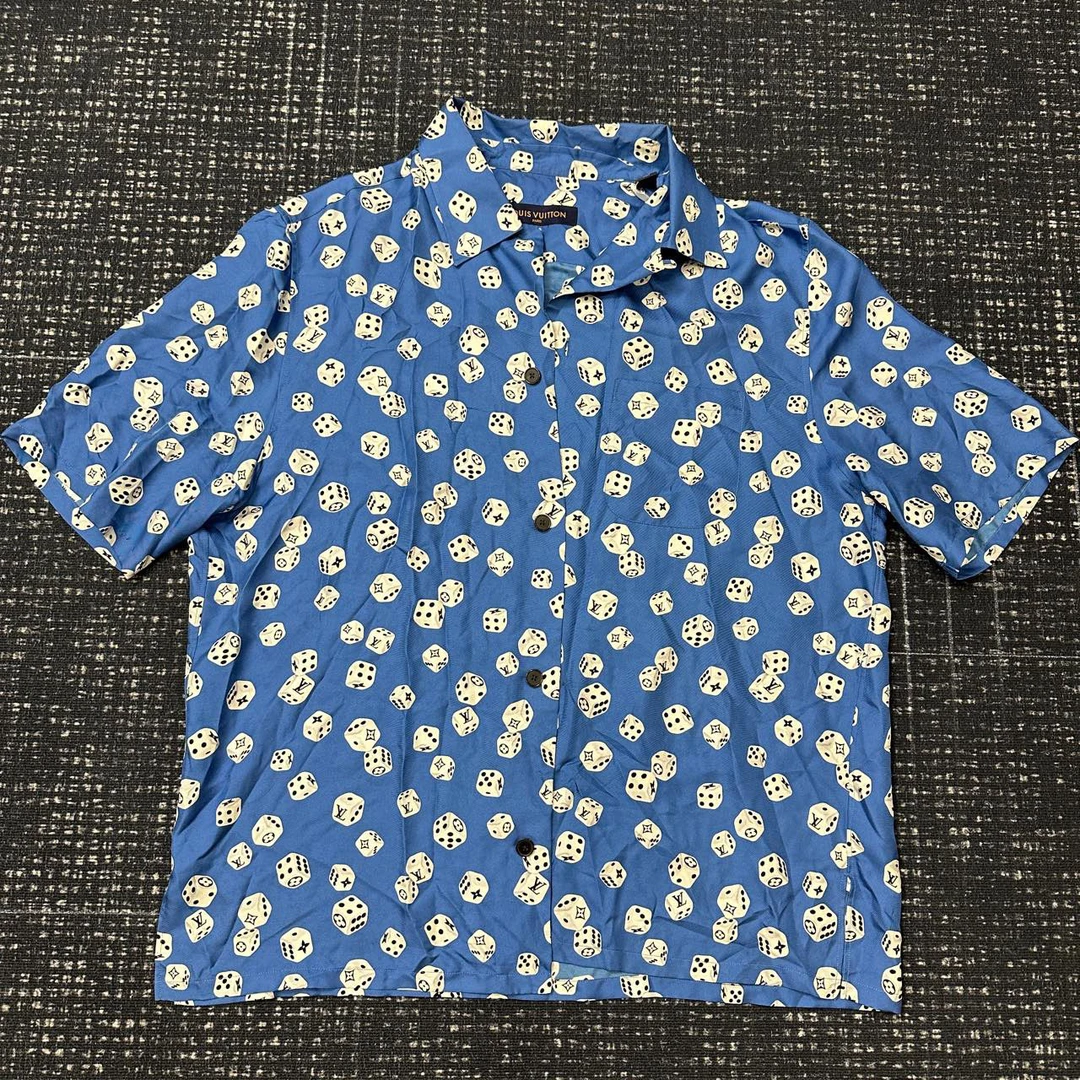 Louis Vuitton 骰子满印短袖衬衫 99新 XXL码 001315 公价7350