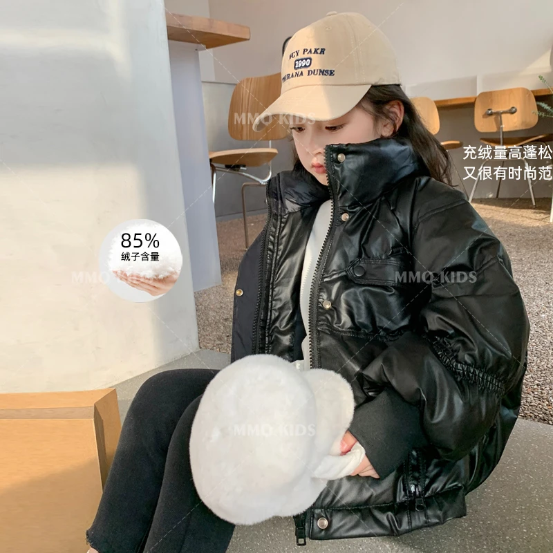 【现货】母女装85%絨子含量女童加厚短款羽绒服秋冬洋气面包服外套