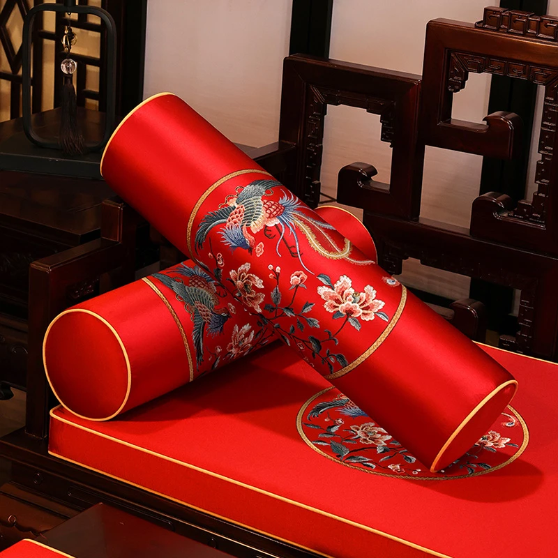 【凤舞天骄】中式红木沙发海绵扶手抱枕罗汉床方形头枕靠枕护腰靠枕