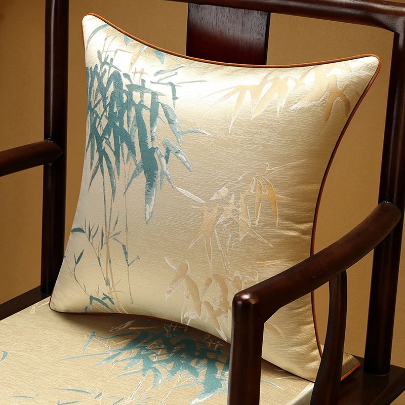 秀竹新中式抱枕沙发靠背床头靠套大号护腰靠垫客厅沙发靠垫办公室