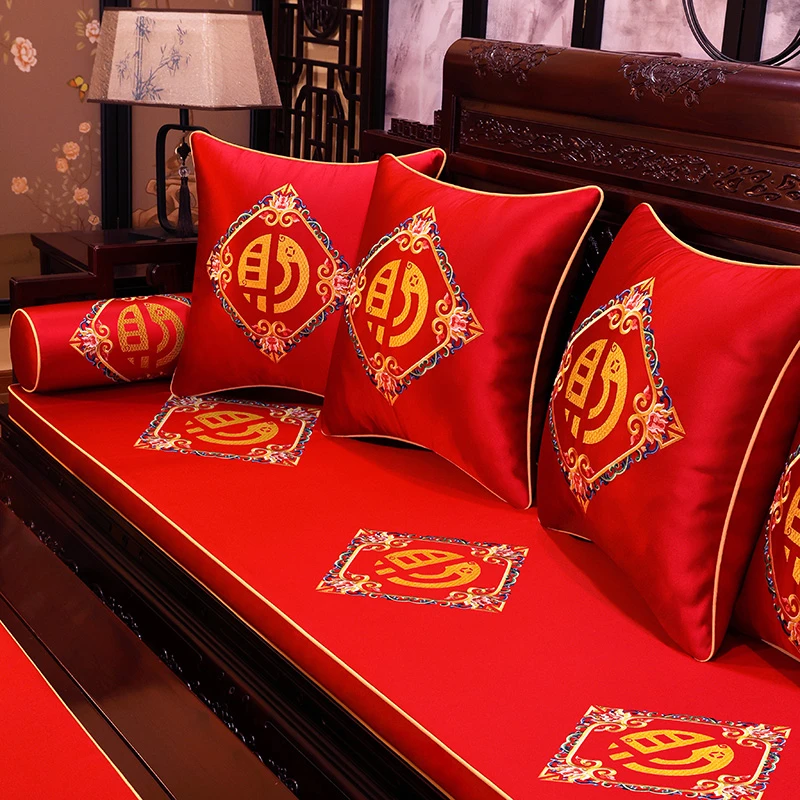 【聚财】中式古典红木沙发垫座垫实木椅垫坐垫夏季防滑垫屁垫凳子垫