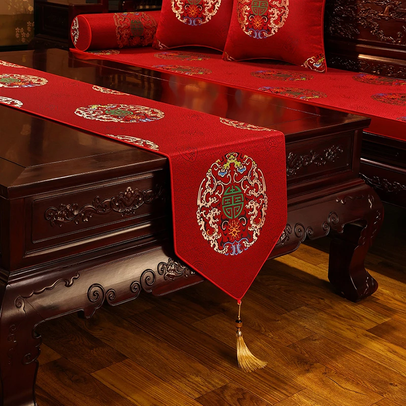 中式古典桌旗盖布巾中式茶几茶台席布旗客厅餐桌布轻奢垫子中国风