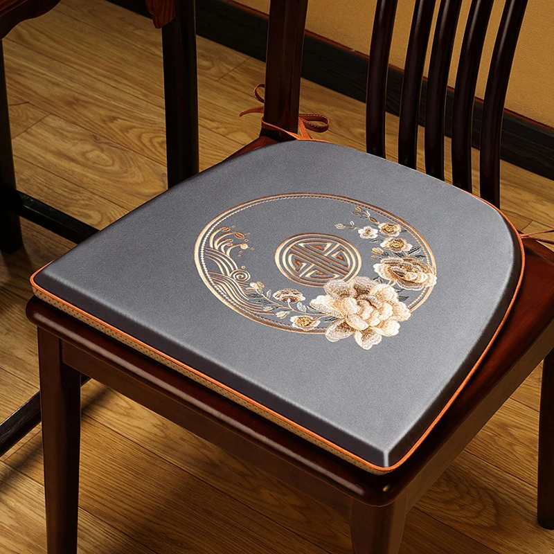 新中式红木椅子坐垫太师椅圈椅刺绣垫实木垫沙发餐椅茶桌凳子椅垫