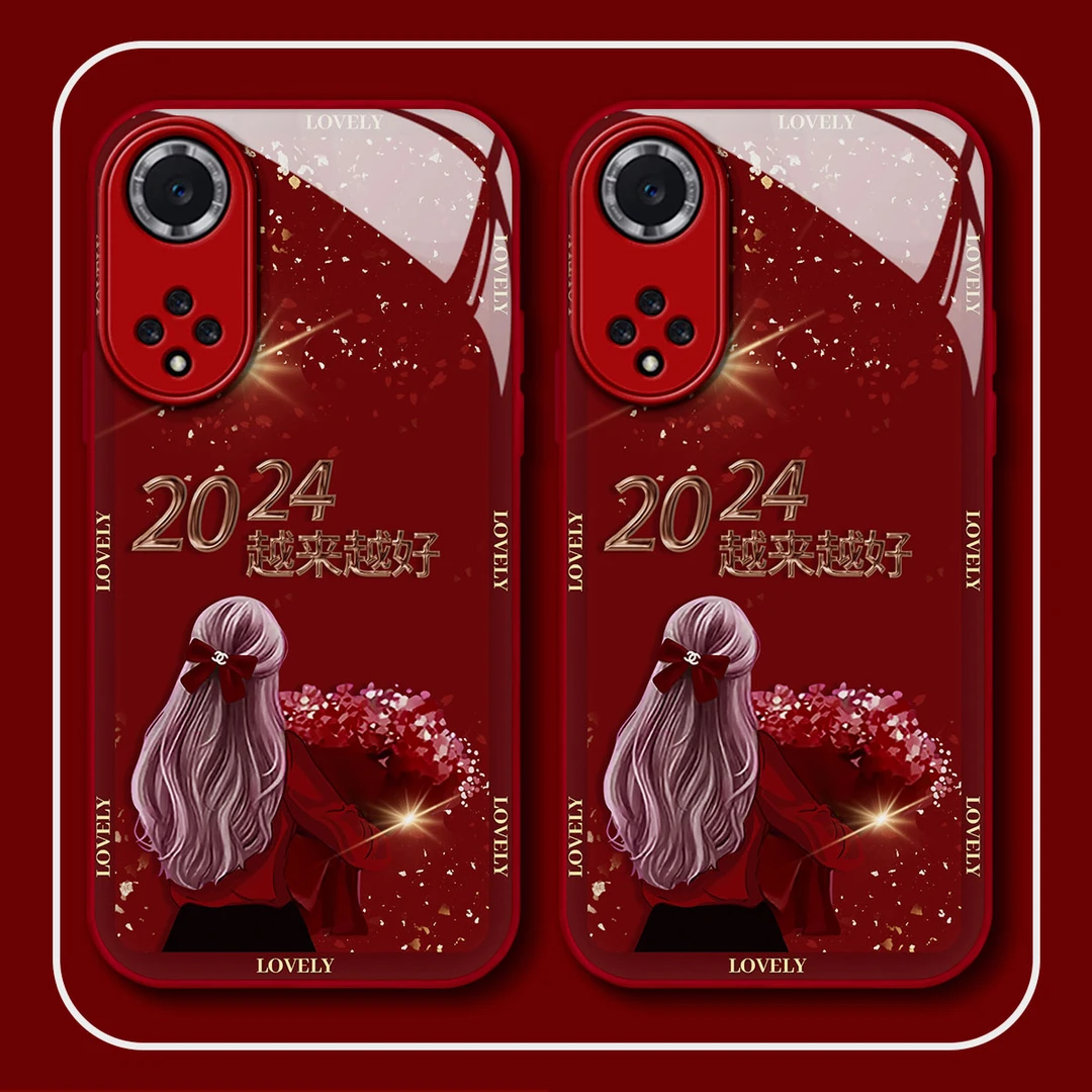 华为荣耀50/NOVA9新年2024越来越好高级感创意防摔网红女款手机壳