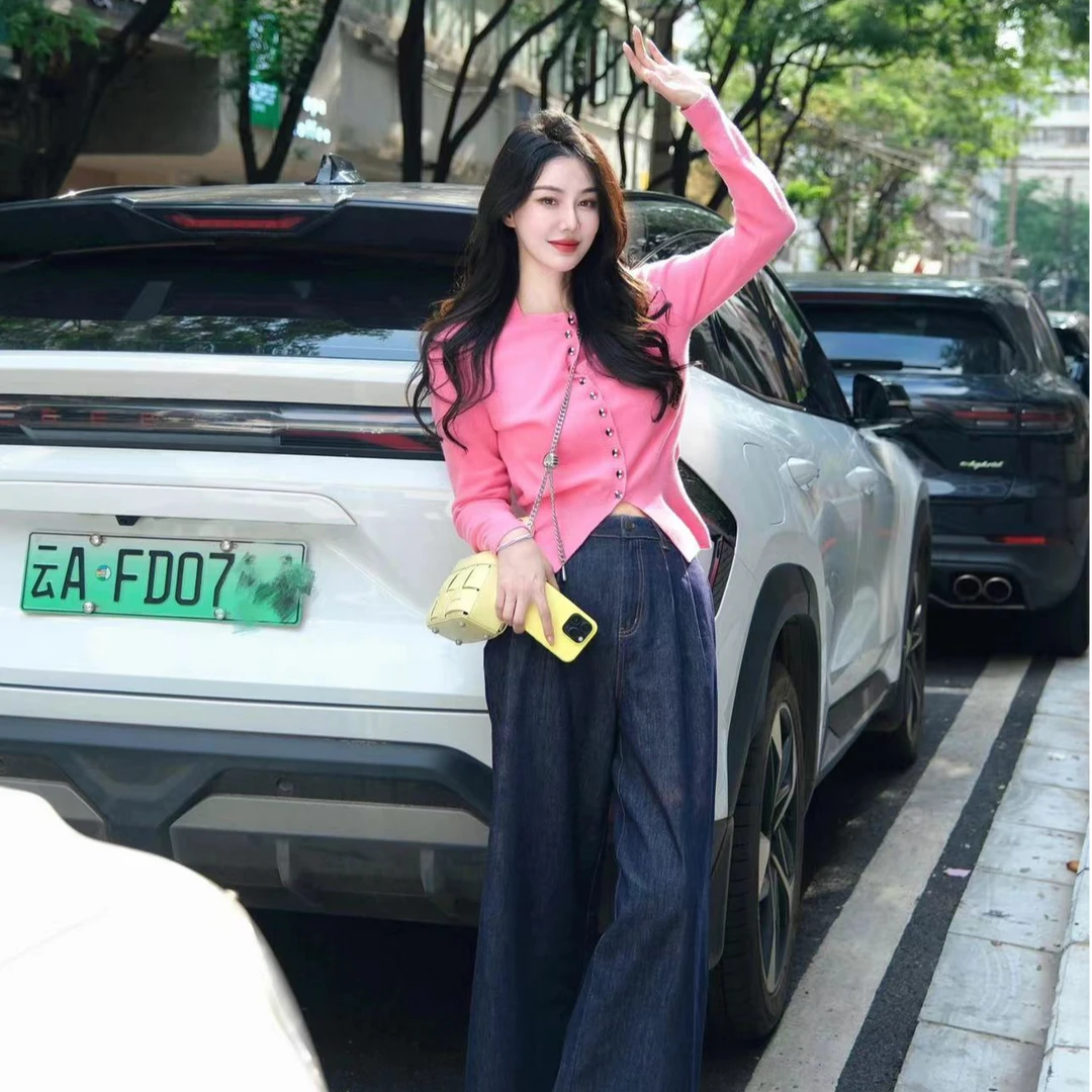 【静谧林间】早秋时尚高智淡人气质修身显瘦上衣休闲慵懒风阔腿裤