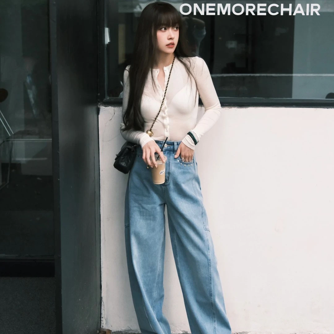 时尚春装女款爆款女装新款显瘦通勤慵懒风气质上衣百搭休闲牛仔裤