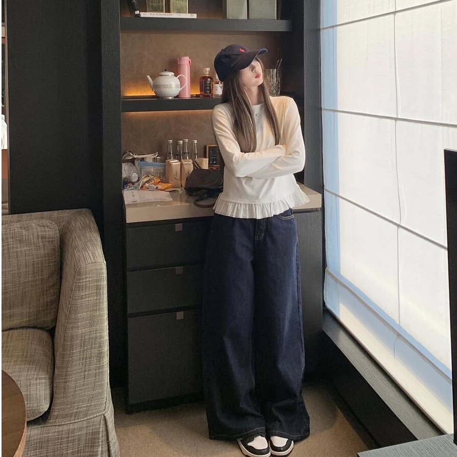 【楠楠自语】秋季气质时尚新款设计感修身上衣休闲宽松小众阔腿裤