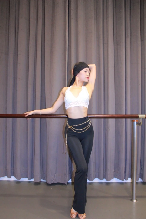 D·S 拉丁舞服 休闲百搭微喇裤 收腹显腿长