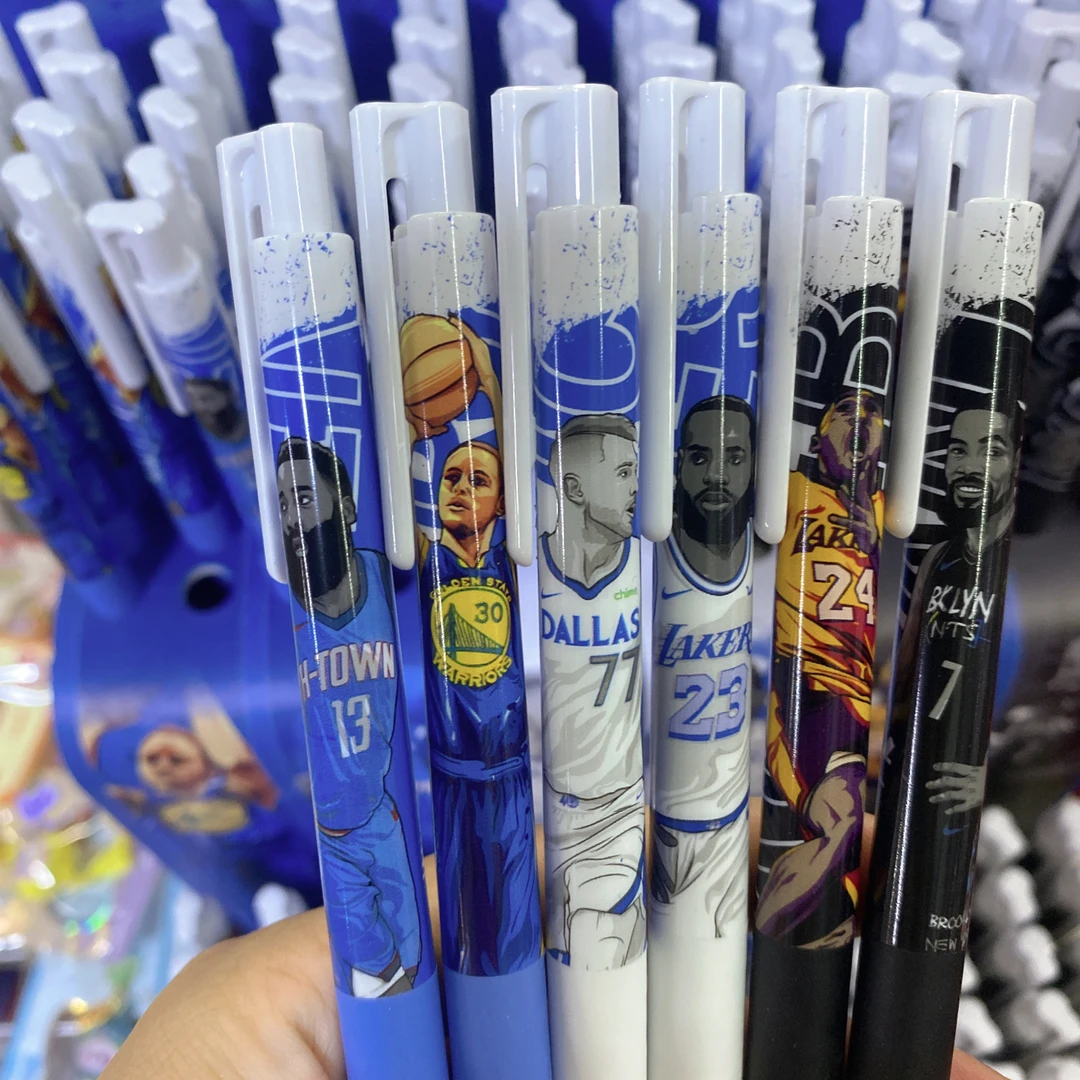 乐派6056NBA球星按动中性笔科比詹姆斯库里哈登杜兰特东卢卡