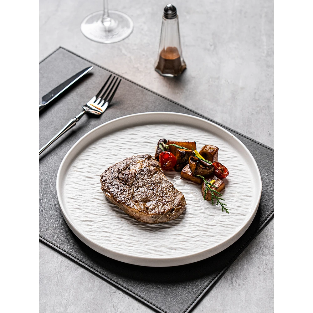 牛排盘陶瓷盘子家用套装高级感餐具意面盘圆碟子商用西餐盘子菜盘