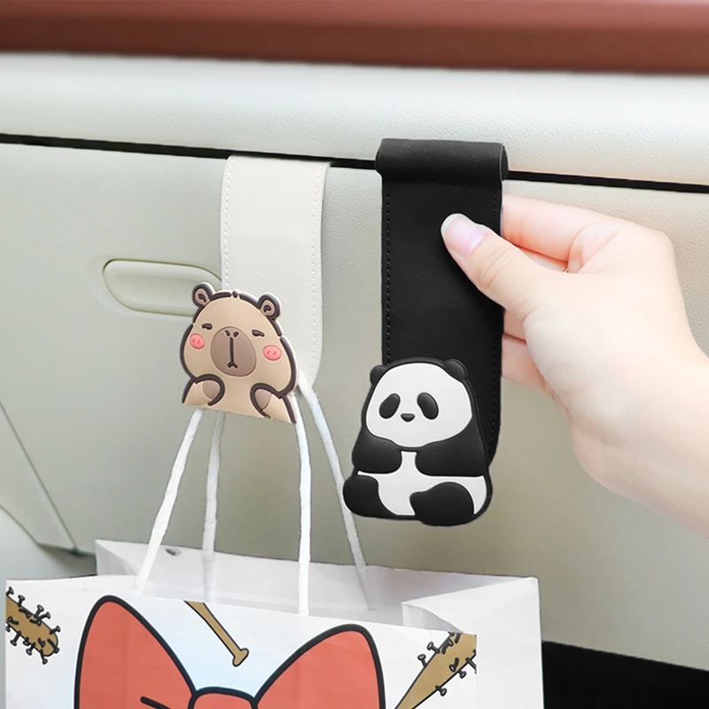 车载副驾驶手套箱挂钩前排收纳卡通多功能小挂勾置物挂包包饮料
