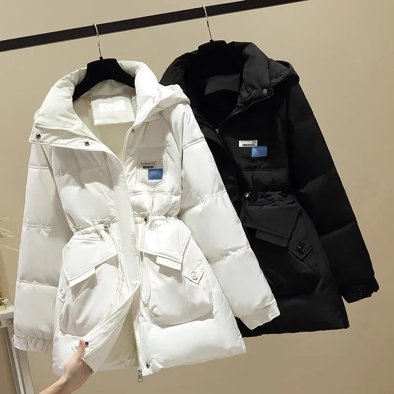 羽绒羽绒服女2023年新款宽松韩版冬季炸街小个子收腰羽绒服外套in