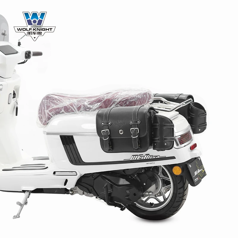 肌车狼 适用南方Melalisa150改装边包侧边包复古边箱头盔包防水
