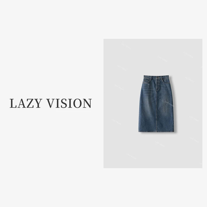 LAZYVISION【潇洒半裙】土耳其进口水洗复古女士半身裙ZMD-18100