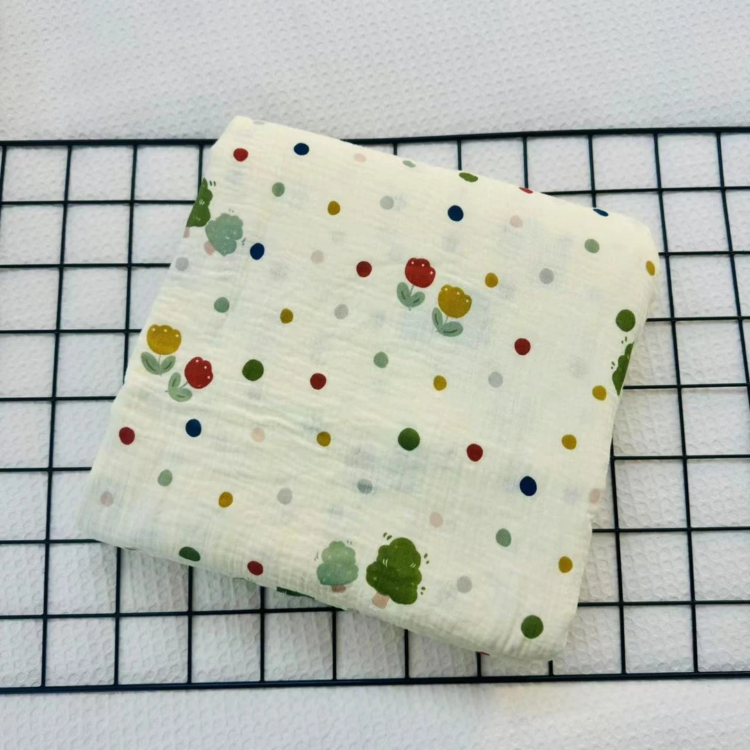 A类母婴级棉花糖皱皱纱双层纱100棉床单睡单230*250-1125