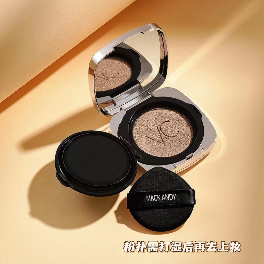 【正品保证】玛可安迪VC气垫轻薄水感遮瑕无瑕细腻送替换装保湿油皮
