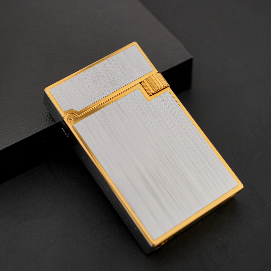 凯兰帝拉丝充气朗声钢音侧滑打火机经典复古