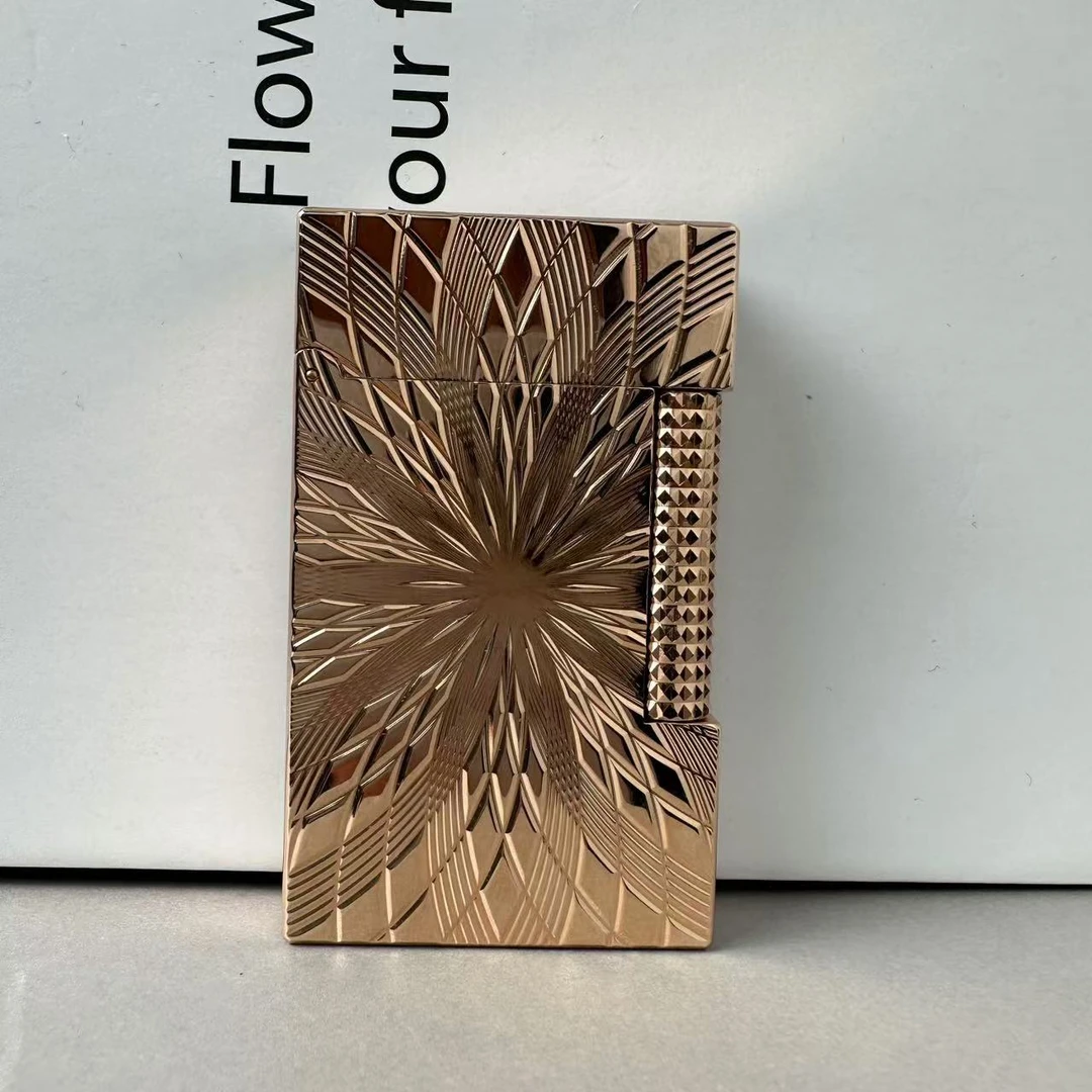 calories卡路繁华玫瑰金纯铜充气朗声钢音打火机纪念男士