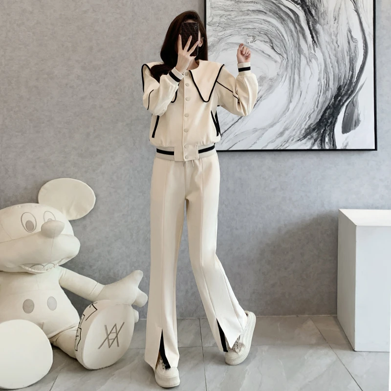 高级感时尚运动套装女秋2023新款潮流洋气宽松显瘦披肩卫衣两件套