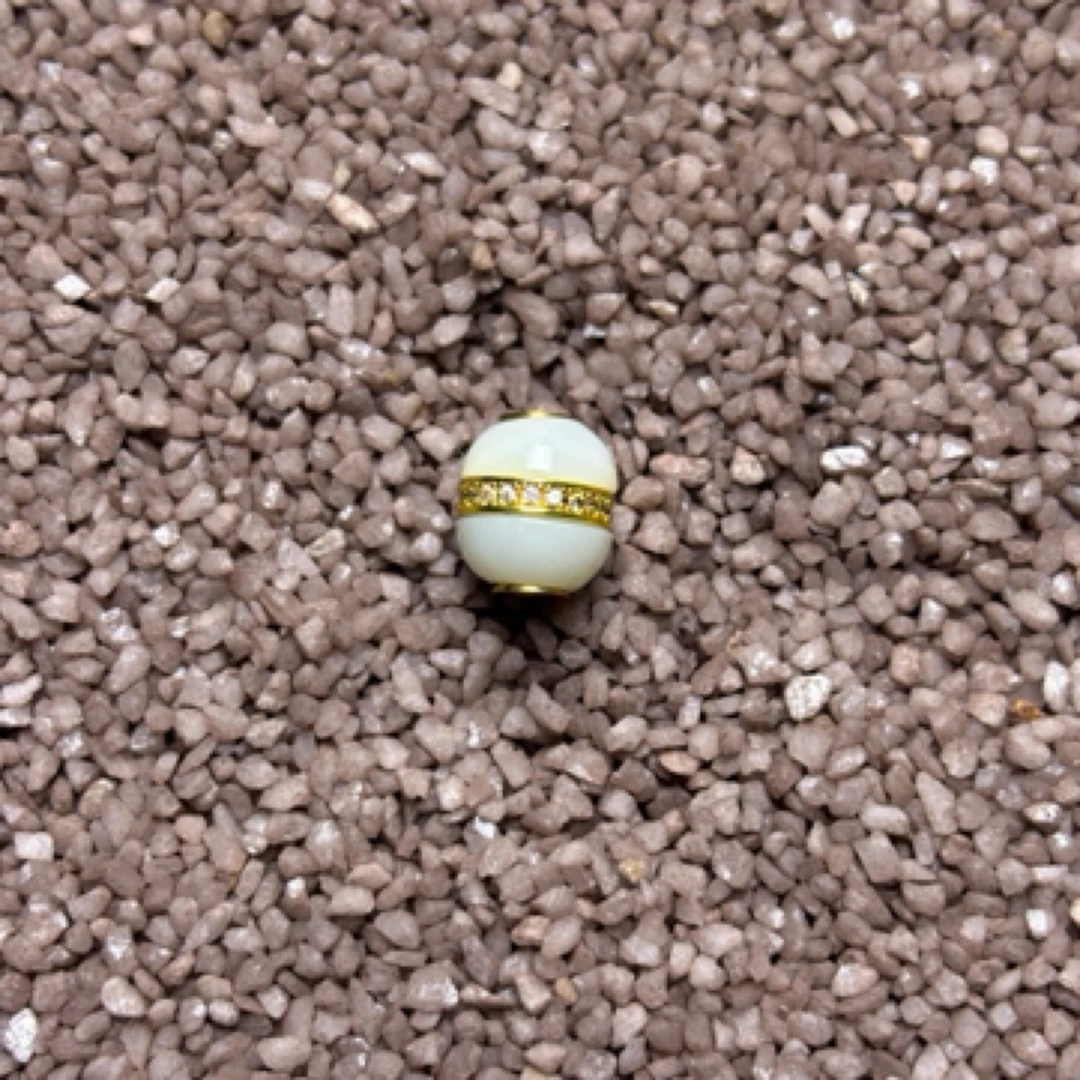 和田玉汉堡珠尺寸8mm-10mm腰珠顶珠菩提星月108单圈文玩配饰