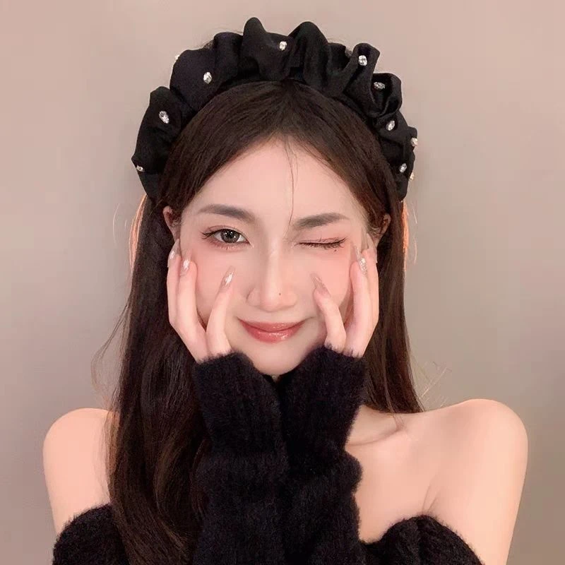 布艺发饰 仙气褶皱发箍女高颅顶复古法式网红2023年新款气质发卡