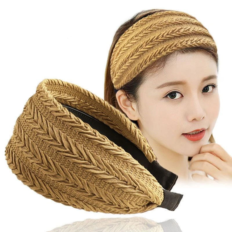 非金属布艺发饰 宽边盖白发遮碎发箍发饰防滑网红刘海压发卡发夹