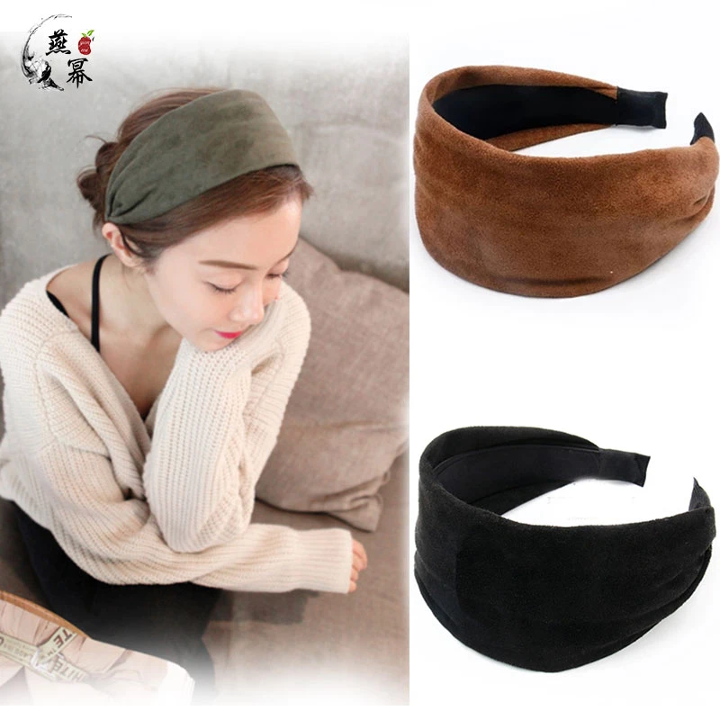 布艺发饰 发箍韩国简约甜美头饰宽边女洗脸发带防滑发卡头箍发饰