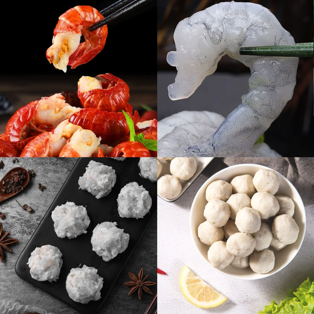 【自主搭配】龙虾尾 虾仁 虾滑 黄花鱼丸 每种3包 共到手12包