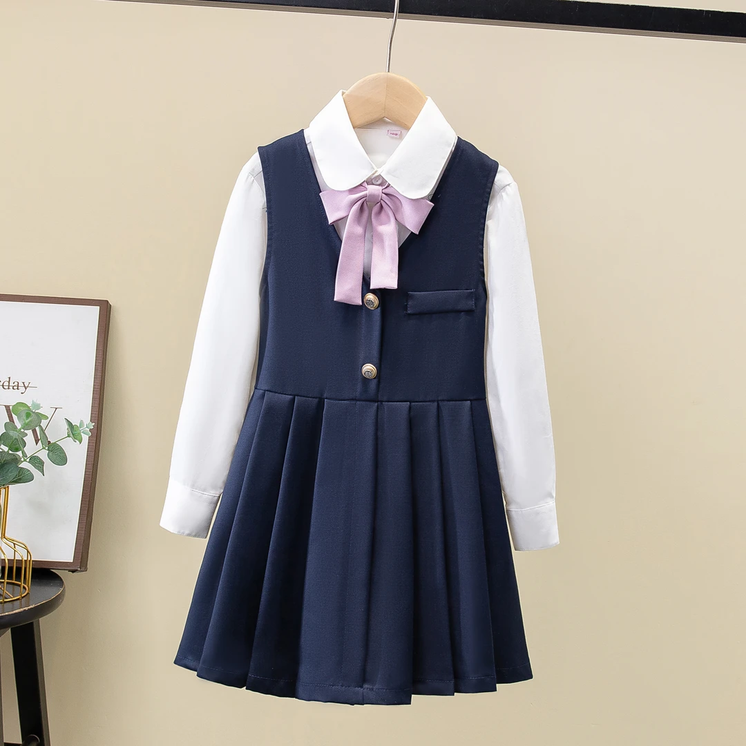 儿童大合唱演出服小学生背带英伦校服诗歌朗诵表演幼儿园毕业班服