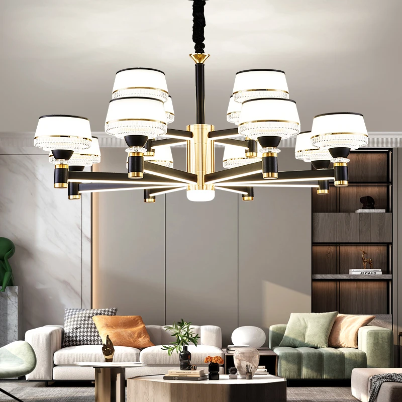 客厅吊灯2025年新款轻奢大气高档灯具现代简约创意极简大厅主灯