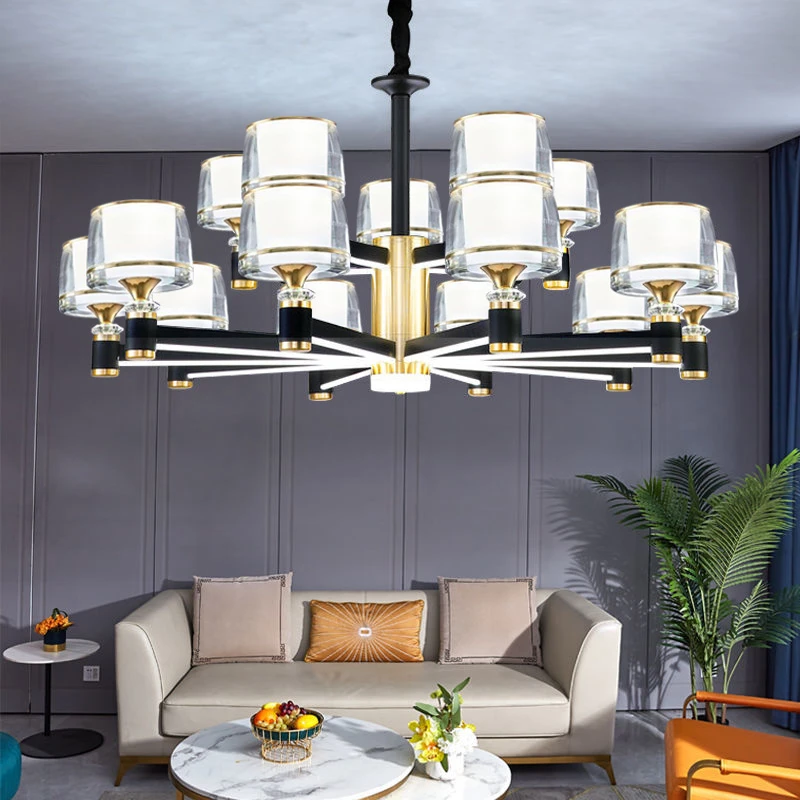 中山灯具客厅灯2025年新款现代简约高端轻奢大气超亮家用大厅吊灯