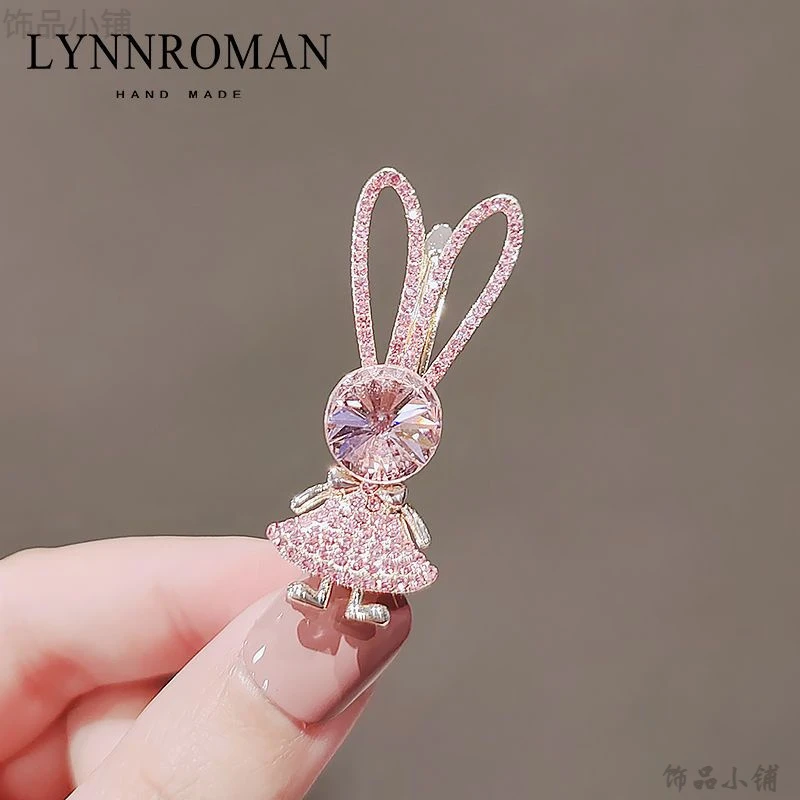 2024年新款可爱兔子发夹刘海夹少女侧边刘海顶夹鸭嘴夹发卡字夹子