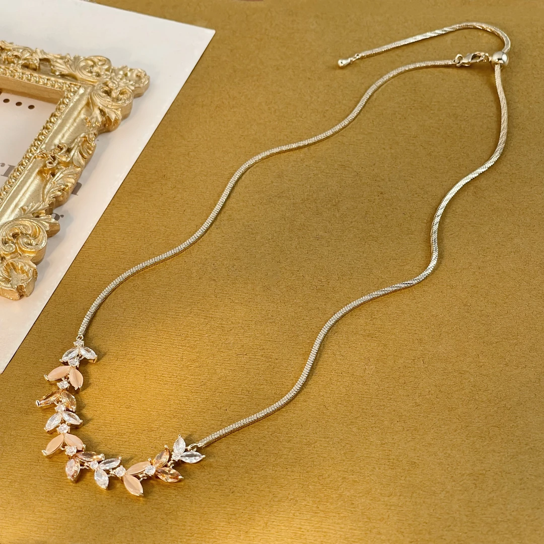 龙骧虎步项链K118时尚简单百搭合成立方氧化锆