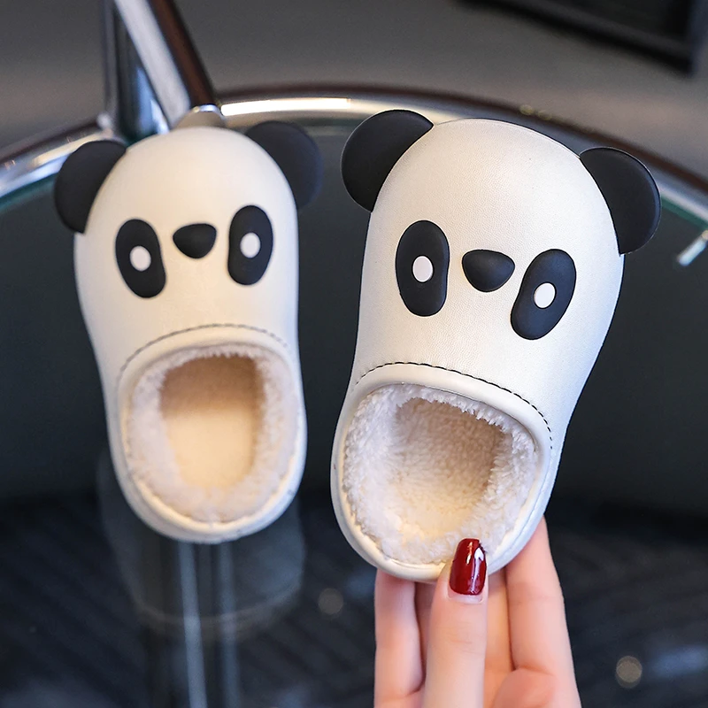 【EVA】儿童棉拖鞋新款卡通可爱小熊猫拖鞋小童室内外防水棉拖鞋