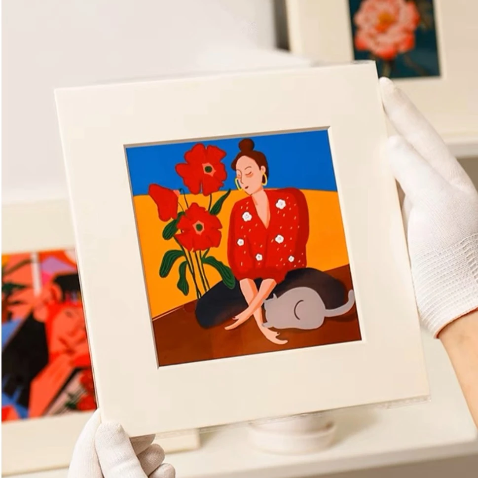 版画卡纸画打印艺术微喷装裱框照片动漫插画纸摄影毕业展无酸相框