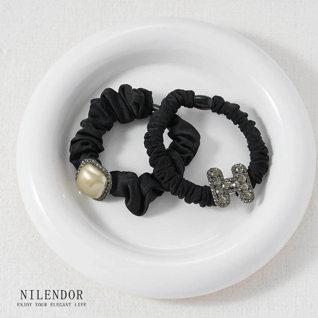 FS-36百搭气质高弹力小肠发圈字母简约时尚发饰