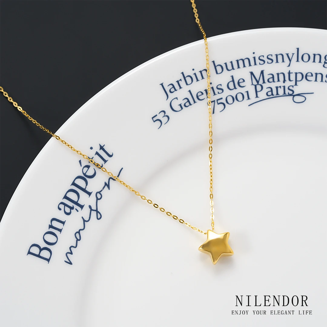 钛钢项链 XL-64简约时尚通勤幸运星气质百搭项链