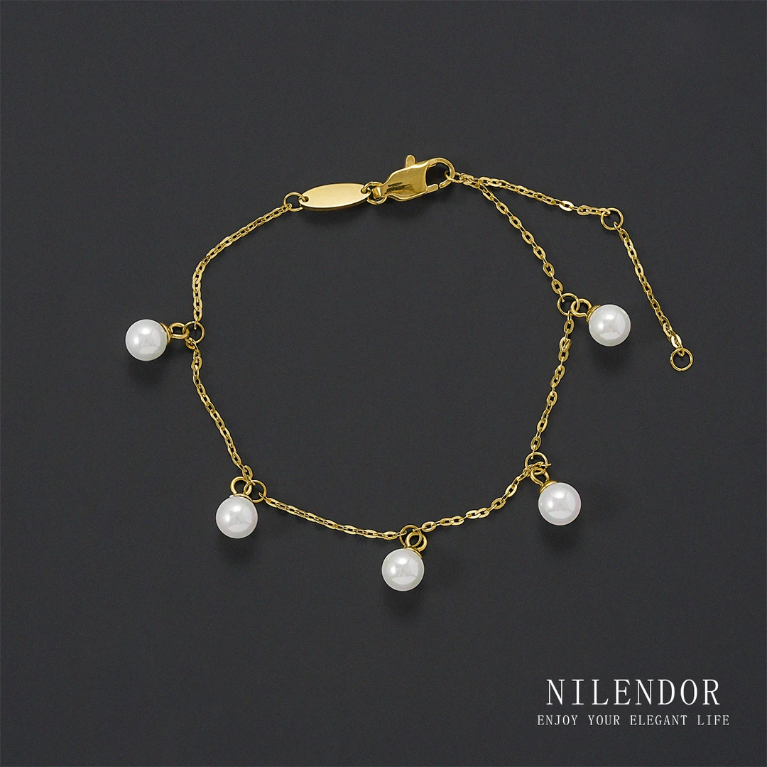 钛钢仿珍珠手链 SL-20时尚气质百搭满天星珠珠手链